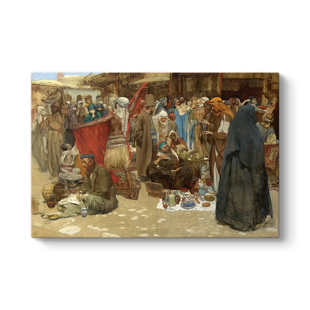 Albert Janesch - Busy Bazaar Tablosu - Model 1